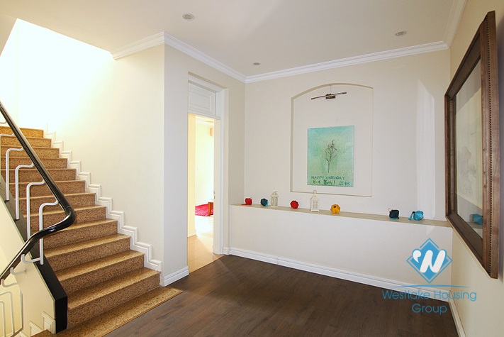 An elegant and high-end villa with a big yard for rent in Tay Ho area